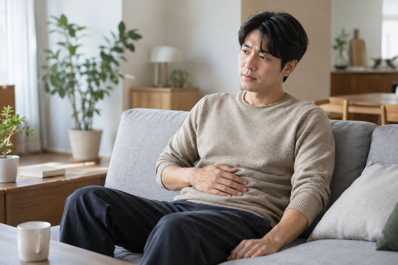 장 건강 관리를 상징하는 밝은 식재료 이미지
